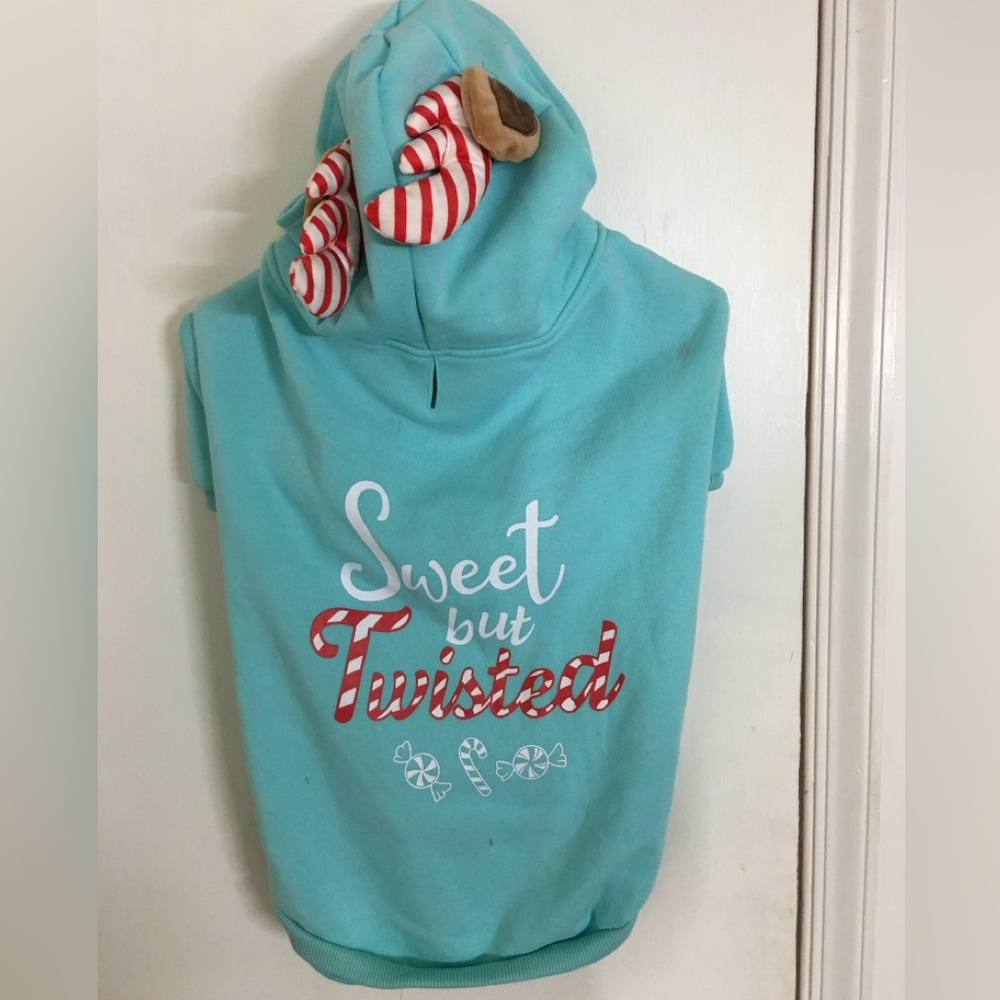 New Sweet but Twisted Dog Hoodie - Blue size xl